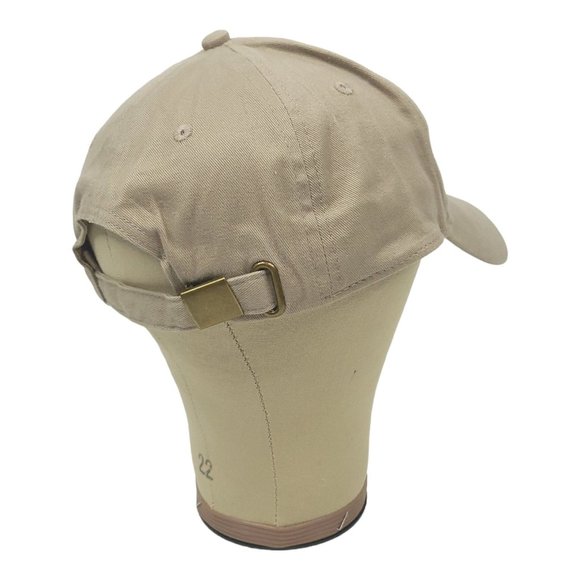 Troy Bilt Embroidered Adjustable Tuck Strap Cap Trucker Baseball Hat Khaki Red - Picture 9 of 12